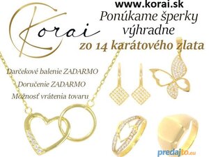 Zlaté kravatové spony a brošne Korai - 3