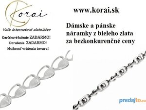 Krásne náramky z bieleho zlata Korai